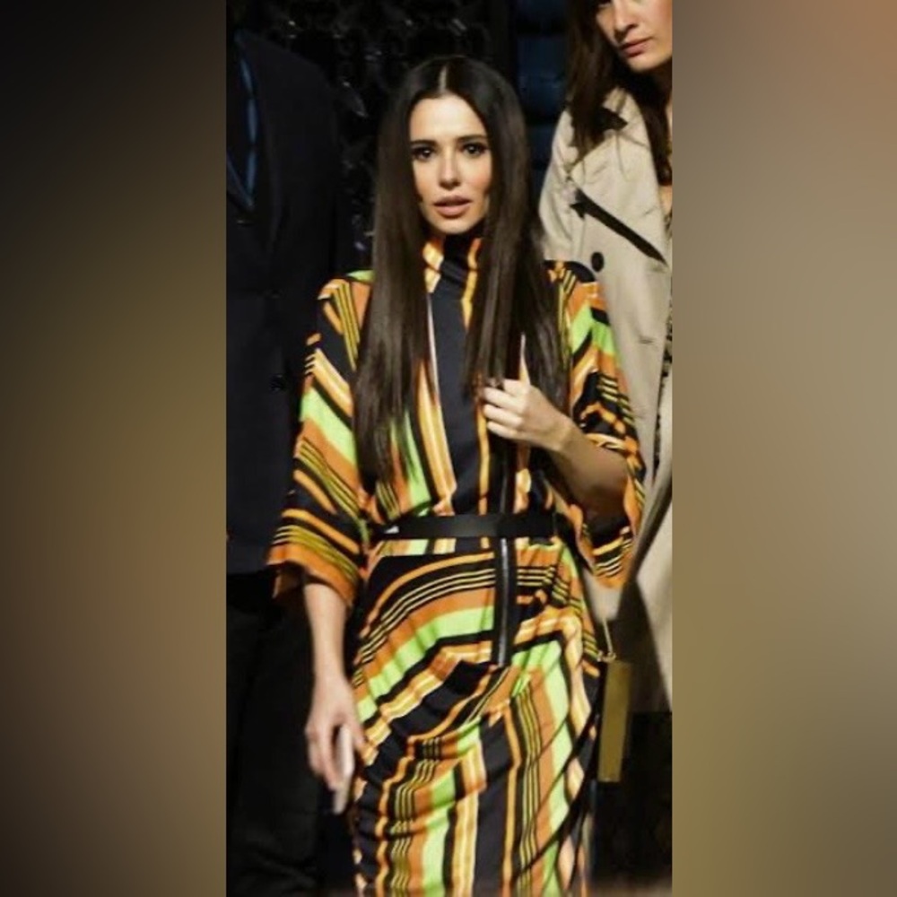 JW ANDERSON - PUMPKIN MULTI STRIPE DRESS - Picture 2 of 4